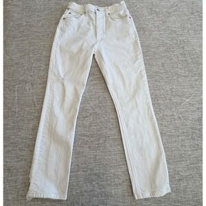 Citizens of Humanity Womens 25 Jolene White‎ High Rise Slim Ankle Button Fly